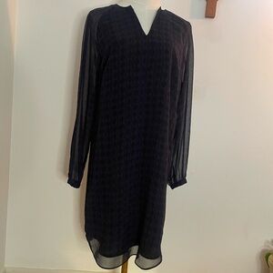 Cabi Harlequin Tunic Dress in XS with Sheer Sleeves